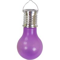 LED Kunststoff Glühbirne Garten-Dekoleuchte Solarlampe Partyleuchte Hängelampe - lila