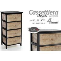 Mueble negro de 4 cajones 40x29x73 cm