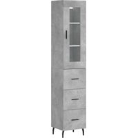 Credenza cassettiera mobile contenitore organizer cucina soggiorno salotto alto 345 x 34 x 180 cm legno ingegnerizzato grigio 020034316