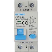 ETTROIT JX253268 Magnetotermico Differenziale 1P+N 32A 300mA 220V-6KA CLASSE A