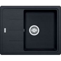 Franke – Évier en fragranit BFG 611-62 réversible 62x50 cm – Égouttoir variable à droite ou à gauche – Bonde à panier et siphon inclus