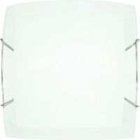 Deckenleuchte 2xE27 Haken Stahldrahtplatte Glas Weiß-Transparent E-Energy Elisa