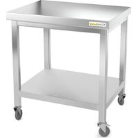 Table de travail en inox 600 x 600 mm sur roulettes PREMIUM - GOLDINOX