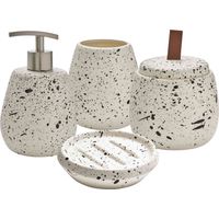 Set salle de bain moucheté 4 pièces céramique
