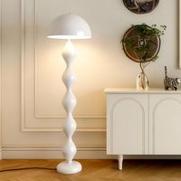 AUTRUCKER Lampadaire nordique en forme de champignon, lampadaire moderne, lampadaire haut, idéal pour le salon, blanc, lumière chaude