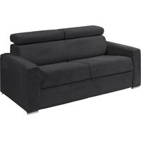 Divano letto 4 posti a ribalta Letto con doghe larghe 160 cm Materasso 18 cm in Velluto a coste Grigio - VIZIR