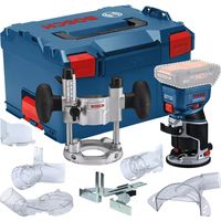 Bosch GKF 18V-8 Professional Akku Kantenfräse 18 V 8,0 mm Brushless ( 06016C2003 ) + Taucheinheit + L-Boxx - ohne Akku, ohne Ladegerät