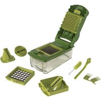 OTOTO OT019 Croc Chop Mandolina Per Verdure 4 Lame Intercambiabili in Acciaio Inossidabile Materiale Senza BPA Lavabile in Lavastoviglie colore Verde