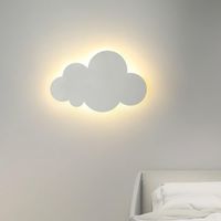 Applique murale - Usage intérieur - Style moderne - Abat-jour en acrylique avec éclairage LED intégré - Idéale pour une chambre d'enfant - Éclairage - 6 W Blanc - Applique murale RW pour chambre