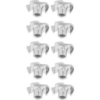 Cyclingcolors – Lot de 10 écrous à griffe M8 acier – Filetage métrique pas standard – Fixation meuble bois pour lit, table, chaise, armoire, étagère
