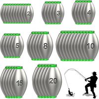 50 Pièces plombs Peche Set, Pêche Coulée Kit 2g 3g 4g 5g 8g 10G 15g 20g, Plomb Déclencheur Poids Pêche Kits Fishing plombs pour Sports de Plein air, Amovible Pêche Poids pour Carpe, Maquereau