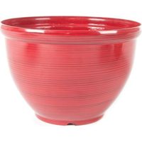 Feather Pot Striped - Red - 29cm-YF38SR