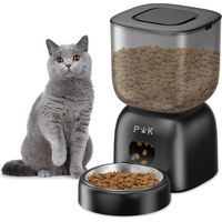 PUPPY KITTY 3 L Futterautomat, Schwarz Automatischer Katzenfutterspender, individuelles Fütterungsprogramm, 10-sekündige Sprachaufzeichnung