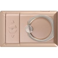 Briquet électrique avec anneau de téléphone, coupe-vent, rechargeable USB, sans flamme, couleur or.