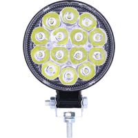 Projecteur rond 42W 14LED 6000K 3000LM, étanche IP67, universel, pour voiture et moto