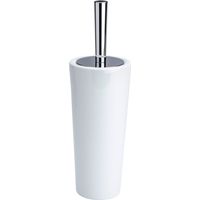 Wenko – Brosse WC en céramique blanche avec support – Dimensions 37cm x 11,5cm – Tête amovible – Empêche les odeurs désagréables
