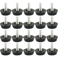 Mehrzweckschrauben, Präzisionsschrauben, Schraubbefestigung für Möbelrollen zur Nivellierfußverstellung 22 mm x M6 x 20 mm