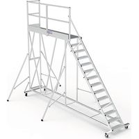 Piattaforma con ruote 15 gradini - Altezza massima di lavoro 5.00m - PTF2515G
