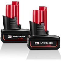 JYJZPB 12 V 5,5 Ah Batteries de Rechange au Lithium-ION pour Milwaukee M12 48-11-2410 48-11-2420 48-11-2411 48-11-2401 48-11-2402 M-12 Outils sans Fil
