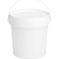 Garronda Seau avec Couvercle 1 L pour Le Stockage de Produits Alimentaires et Chimiques 1 Pièce Blanc GD-0071