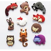 10 Pièces Aimants de Réfrigérateur, Aimants de Réfrigérateur avec de Beaux Animaux, Aimant de Réfrigérateur en Silicone 3D avec Animaux, Adapté au Tableau Blanc de L'école, de la Maison