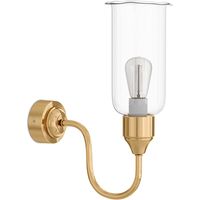 Wandleuchte – goldfarbenes Metall und Glas – Driss Transparent