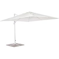 Sonnenschirm mit seitlicher Stange ''Saturno'' aus pulverbeschichtetem Aluminium für Garten und Balkon -3 x 4 Mt / Weiß
