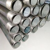 Tubo in acciaio zincato barra da 6mt ( 2x3mt ) per condotte di acqua gas e aria, diametro 3/4
