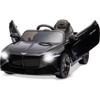 Véhicule électrique enfants 2 moteurs 108L x 65l x 45H cm télécommande effets sonores + lumineux blanc Bentley,3 Vitesses
,klaxon,noir