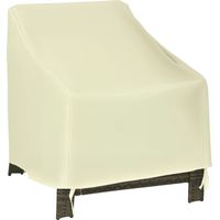 Funda Protectora para Muebles de Jardín 68x87x77cm Funda de Tela Oxford 600D Impermeable para Patio Terraza Color Beige
