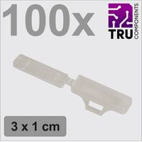 TRU COMPONENTS TC-12888596 T24CA081 Zeichenträger Beschriftungsfläche: 9.5 x 30 mm Transparent Anza