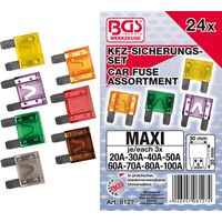 BGS Assortiment de fusibles auto maxi 24 pièces