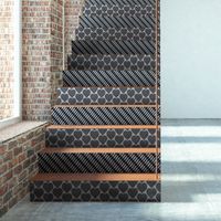 Stickers adhésifs escalier carrelages contremarche - KAKADEG - 2 bandes de 19x133cm