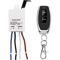 Wireless Light Switch,AC 230V 240V 433Mhz Remote Control Light Switch Kit On/Off RF Relay Switch for Lamp up to 1000W Mini Receiver and Transmitter