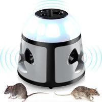 Professional Ultrasonic Mouse and Rat Repellent 360°, Ultrasonic Mouse Device, Ultrasonic Rodent Repellent for Rats, Mice, Voles and Dormice