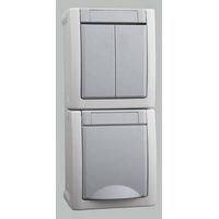 TOMA DE CORRIENTE SCHUKO VERTICAL GRIS PARA