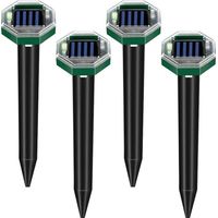 Répulsif Chat Ultrason, 4 pcs Répulsif pour Chats Solaire,Répulsif Chat Exterieur 360 °,pour Jardin, Chats Chiens Souris Ratons