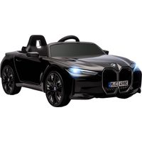 Voiture électrique enfants 12V avec télécommande lecteur MP3 musique lumières ceinture sécurité noire
