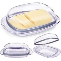 ORION - Contenitore per burro con coperchio, trasparente, senza BPA