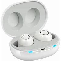 Amplificateur De Son Rechargeable Amplificateur de son auditif Invisible Avec Portable Boîtier De Chargement, lot de 2 (Blanc)