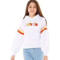 Weißes Levi's Kinder-Sweatshirt mit Kapuze und der Aufschrift 158 KA