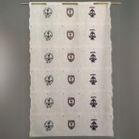 Modulable brodé "Ancre marine" Blanc 45x180 cm