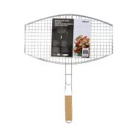 Zubehör für Kochgeräte edco double grill basket Verriegelung Holzgriff