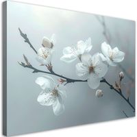Tableau Moderne, Brindilles de fleurs de pommier plantes,30x20