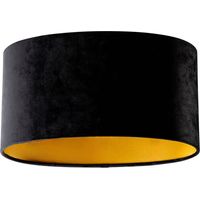Samtlampenschirm schwarz oval 35/23/18