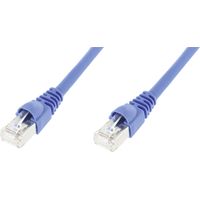 Telegärtner 100008646 RJ45 Patchkabel CAT 6a S/FTP 5.00 m Blau Flammwidrig, mit Rastnasenschutz, Fla