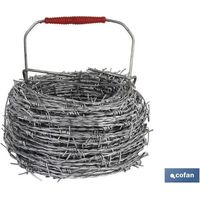 COFAN alambre de espino galvanizado 1,7mm x 50m , Alambre de Espino Galvanizado. 1,7 mm diámetro. 50 m longitud. 12 cm entre nudo.