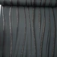 GLITTER SPARKLE CHARCOAL BLACK TEXTURED WAVE VINYL FEATURE WALLPAPER 3D GLITTER