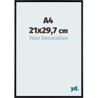 yd. - Cadre photo A4 21x29.7 - Noir Mat - Aluminium - Aurora