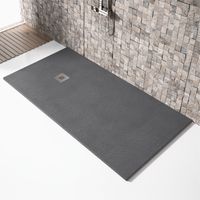 Piatto doccia ultrasottile 70 x 200 cm MARIANA in resina finitura ardesia antracite